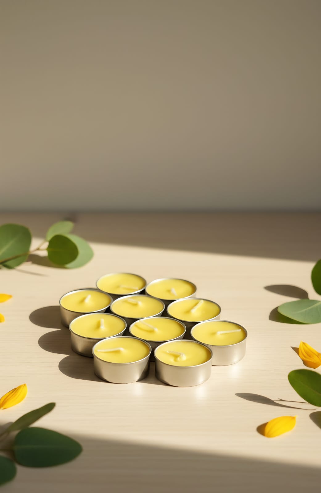 Cheerful Lemon Tea - Light Candles - Pack of 24 - Lune & Love