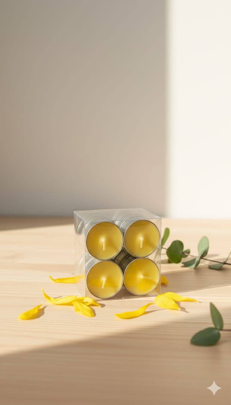 Cheerful Lemon Tea - Light Candles - Pack of 24 - Lune & Love